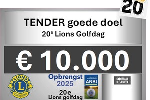 20e Lions Golfdag Goede Doel 2025 EXTERN, ontvang een cheque van € 10.000 .........